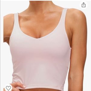 The Gym People Longline Sports Bra Pink Size Small